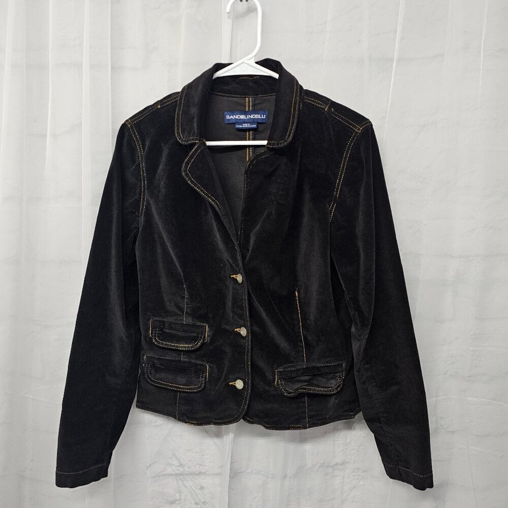 Vintage Bandolino Velvet Jacket Brown Retro Boho Western Y2K L - Picture 8 of 12